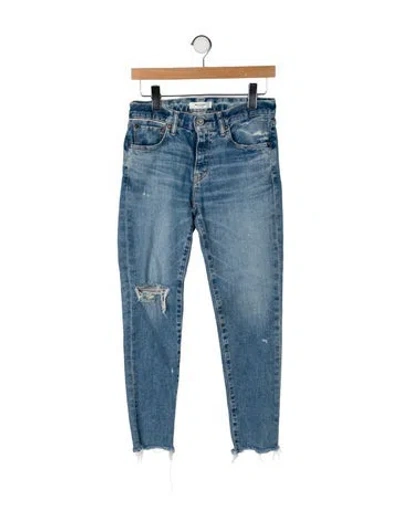 Pre-owned Moussy Mid-rise Skinny Leg Jeans In Blue