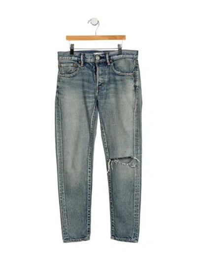 Pre-owned Moussy Mid-rise Skinny Leg Jeans In Blue