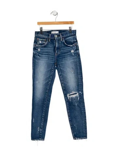 Pre-owned Moussy Mid-rise Skinny Leg Jeans In Blue