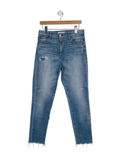 Pre-owned Moussy Mid-rise Skinny Leg Jeans In Blue