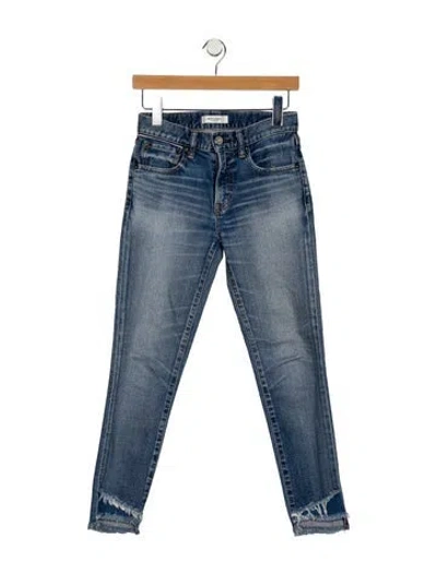 Pre-owned Moussy Mid-rise Skinny Leg Jeans In Blue