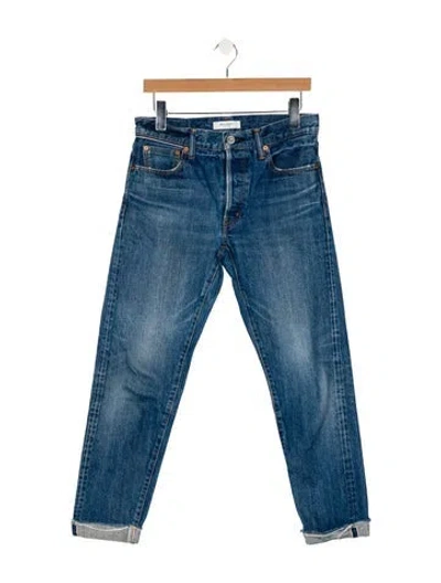 Pre-owned Moussy Mid-rise Skinny Leg Jeans In Blue