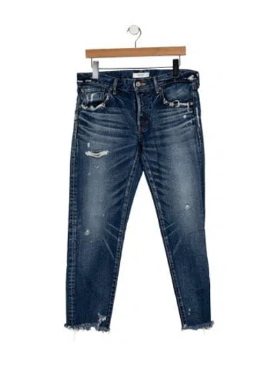 Pre-owned Moussy Mid-rise Skinny Leg Jeans In Blue