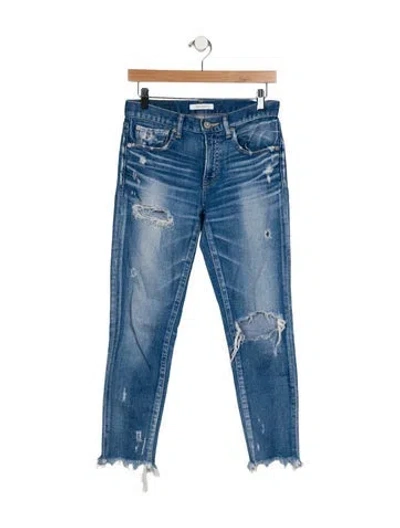 Pre-owned Moussy Mid-rise Skinny Leg Jeans In Blue