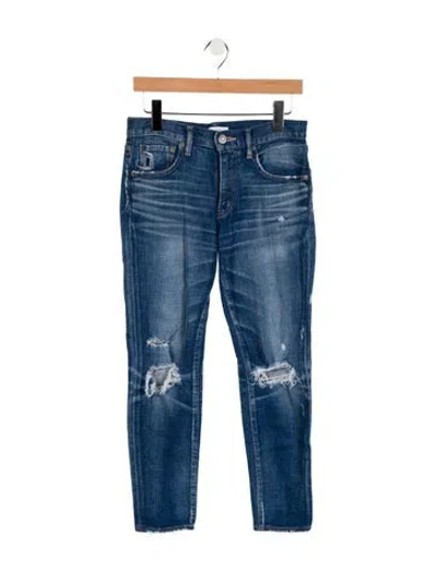 Pre-owned Moussy Mid-rise Skinny Leg Jeans In Blue