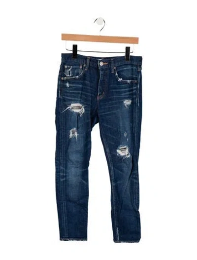 Pre-owned Moussy Mid-rise Skinny Leg Jeans In Blue