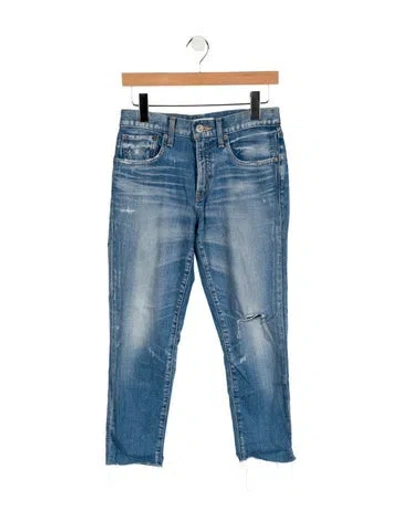 Pre-owned Moussy Mid-rise Skinny Leg Jeans In Blue