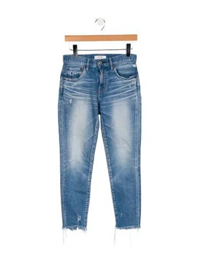 Pre-owned Moussy Mid-rise Skinny Leg Jeans In Blue
