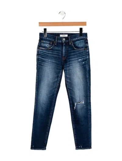 Pre-owned Moussy Mid-rise Skinny Leg Jeans In Blue