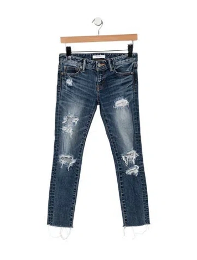 Pre-owned Moussy Mid-rise Skinny Leg Jeans In Blue