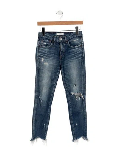 Pre-owned Moussy Mid-rise Skinny Leg Jeans In Blue