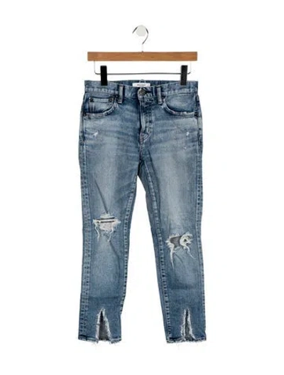 Pre-owned Moussy Mid-rise Skinny Leg Jeans In Blue