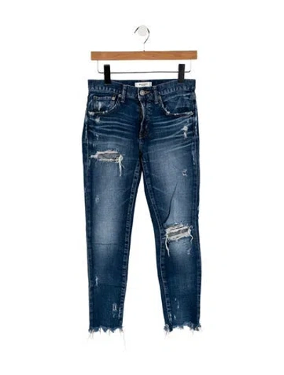 Pre-owned Moussy Mid-rise Skinny Leg Jeans In Blue