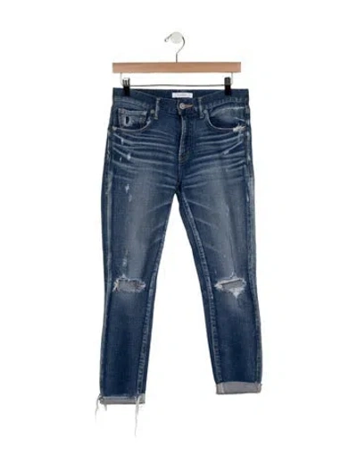 Pre-owned Moussy Mid-rise Skinny Leg Jeans In Blue