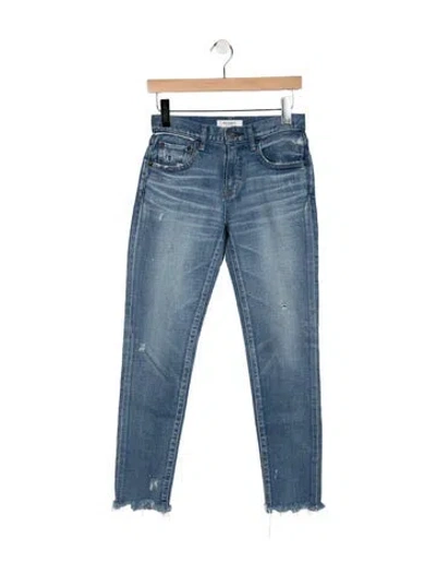 Pre-owned Moussy Mid-rise Skinny Leg Jeans In Blue
