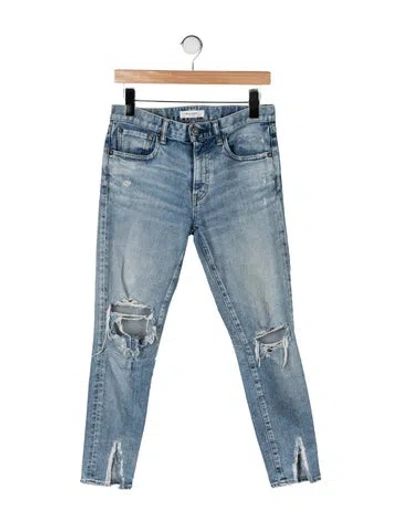 Pre-owned Moussy Mid-rise Skinny Leg Jeans In Blue