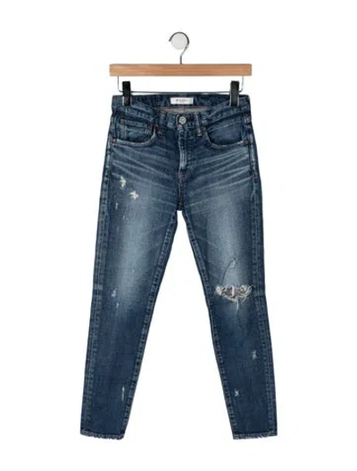 Pre-owned Moussy Mid-rise Skinny Leg Jeans In Blue