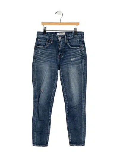 Pre-owned Moussy Mid-rise Skinny Leg Jeans In Blue