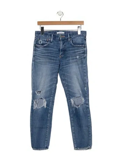 Pre-owned Moussy Mid-rise Skinny Leg Jeans In Blue
