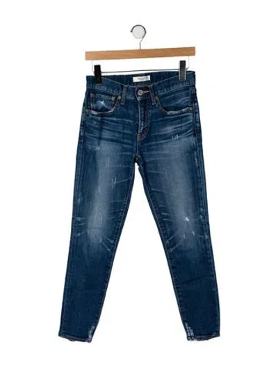 Pre-owned Moussy Mid-rise Skinny Leg Jeans In Blue
