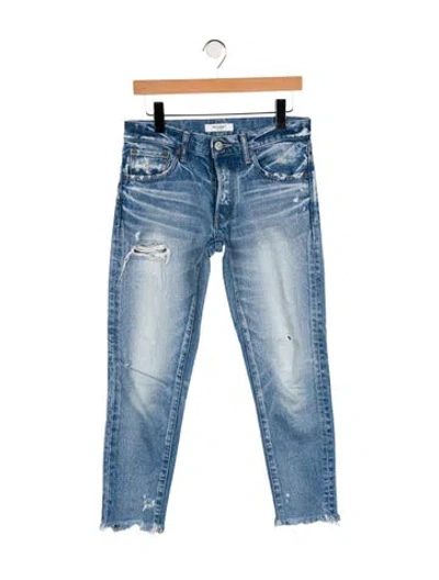 Pre-owned Moussy Mid-rise Skinny Leg Jeans In Blue