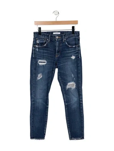 Pre-owned Moussy Mid-rise Skinny Leg Jeans In Blue