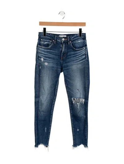 Pre-owned Moussy Mid-rise Skinny Leg Jeans In Blue