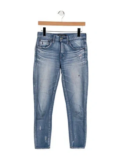 Pre-owned Moussy Mid-rise Skinny Leg Jeans In Blue