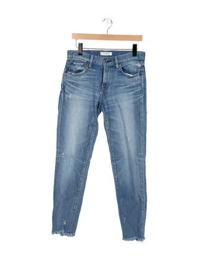 Pre-owned Moussy Mid-rise Skinny Leg Jeans In Blue