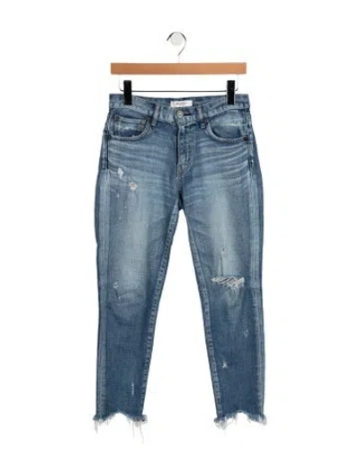 Pre-owned Moussy Mid-rise Skinny Leg Jeans In Blue