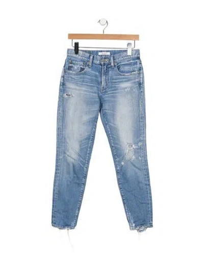 Pre-owned Moussy Mid-rise Skinny Leg Jeans In Blue
