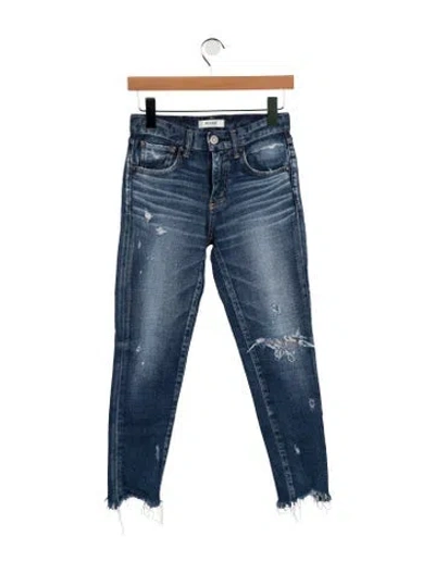 Pre-owned Moussy Mid-rise Skinny Leg Jeans In Blue