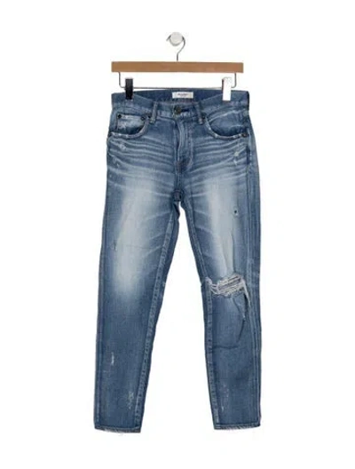 Pre-owned Moussy Mid-rise Skinny Leg Jeans In Blue