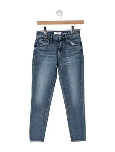 Pre-owned Moussy Mid-rise Skinny Leg Jeans In Blue