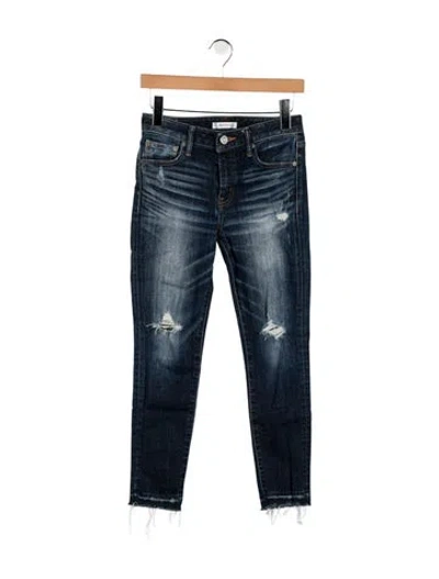Pre-owned Moussy Mid-rise Skinny Leg Jeans In Blue