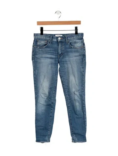 Pre-owned Moussy Mid-rise Skinny Leg Jeans In Blue