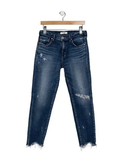 Pre-owned Moussy Mid-rise Skinny Leg Jeans In Blue