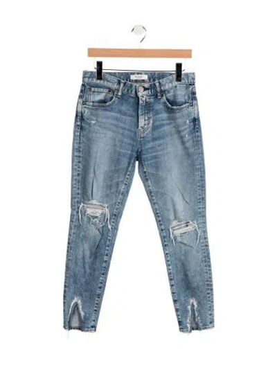Pre-owned Moussy Mid-rise Skinny Leg Jeans In Blue