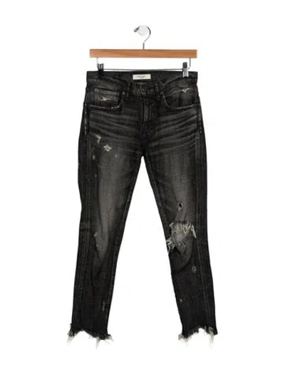 Pre-owned Moussy Mid-rise Skinny Leg Jeans In Gray