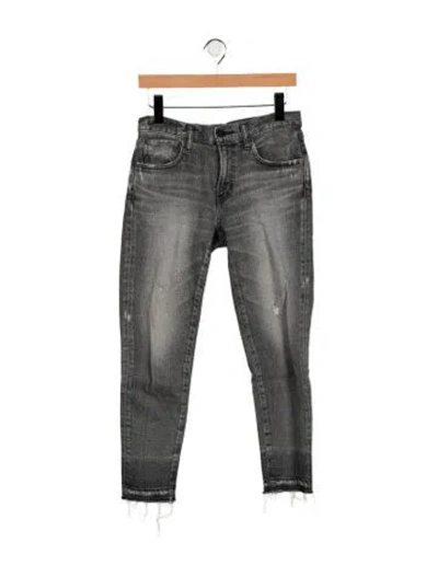 Pre-owned Moussy Mid-rise Skinny Leg Jeans In Gray