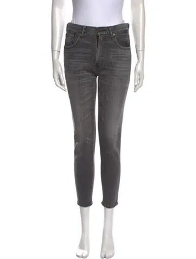 Pre-owned Moussy Mid-rise Skinny Leg Jeans In Gray
