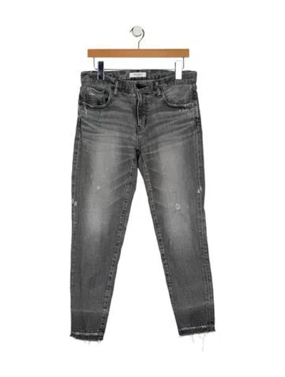 Pre-owned Moussy Mid-rise Skinny Leg Jeans In Gray