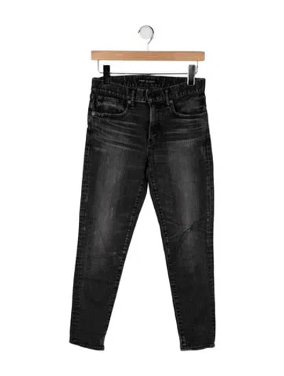 Pre-owned Moussy Mid-rise Skinny Leg Jeans In Gray