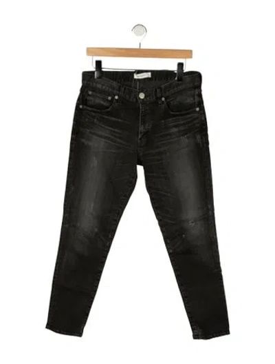 Pre-owned Moussy Mid-rise Skinny Leg Jeans In Gray
