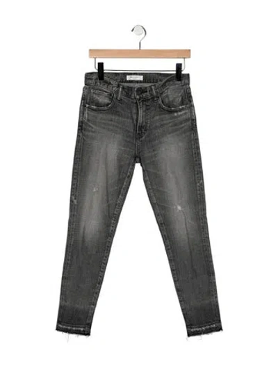 Pre-owned Moussy Mid-rise Skinny Leg Jeans In Gray