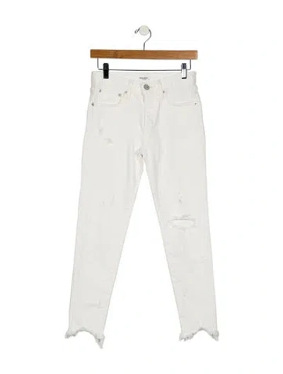Pre-owned Moussy Mid-rise Skinny Leg Jeans W/ Tags In White