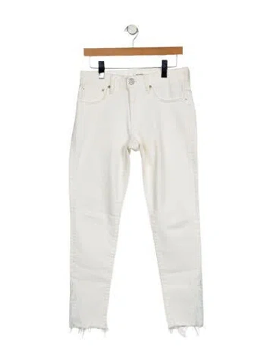 Pre-owned Moussy Mid-rise Skinny Leg Jeans In White