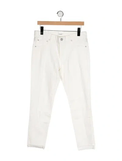 Pre-owned Moussy Mid-rise Skinny Leg Jeans In White