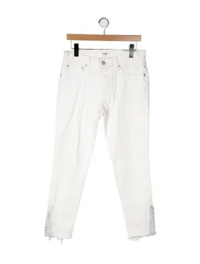 Pre-owned Moussy Mid-rise Skinny Leg Jeans In White