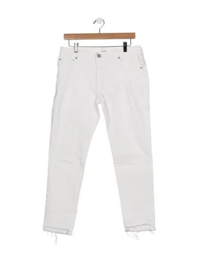Pre-owned Moussy Mid-rise Skinny Leg Jeans In White
